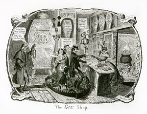 杜松子酒店，1829年 作者 乔治·克鲁克申克